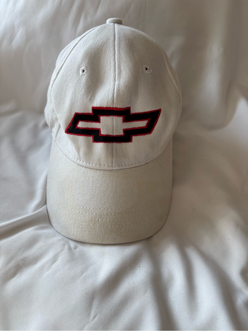 Chevrolet White Embroidered Logo Baseball Cap